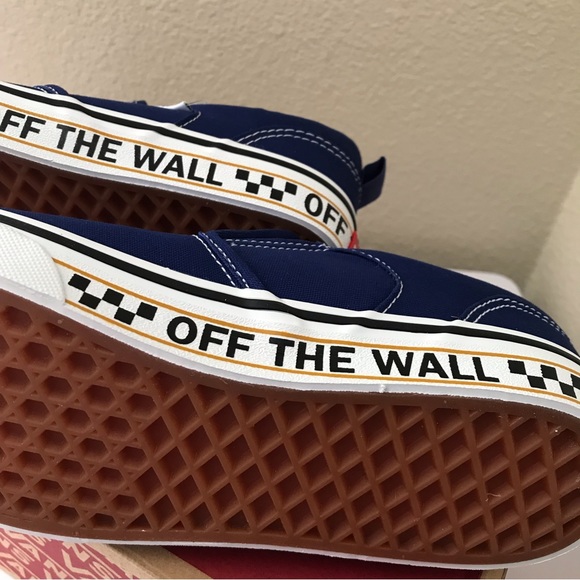VANS Asher ROYAL BLUE Slip-on Shoes Boys or Girls OFF THE WALL - Picture 6 of 7